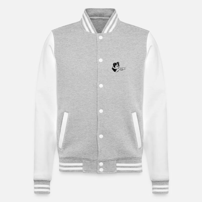 Ein Versprechen auf vier Pfoten - College-Sweatjacke - Grau meliert/Weiß