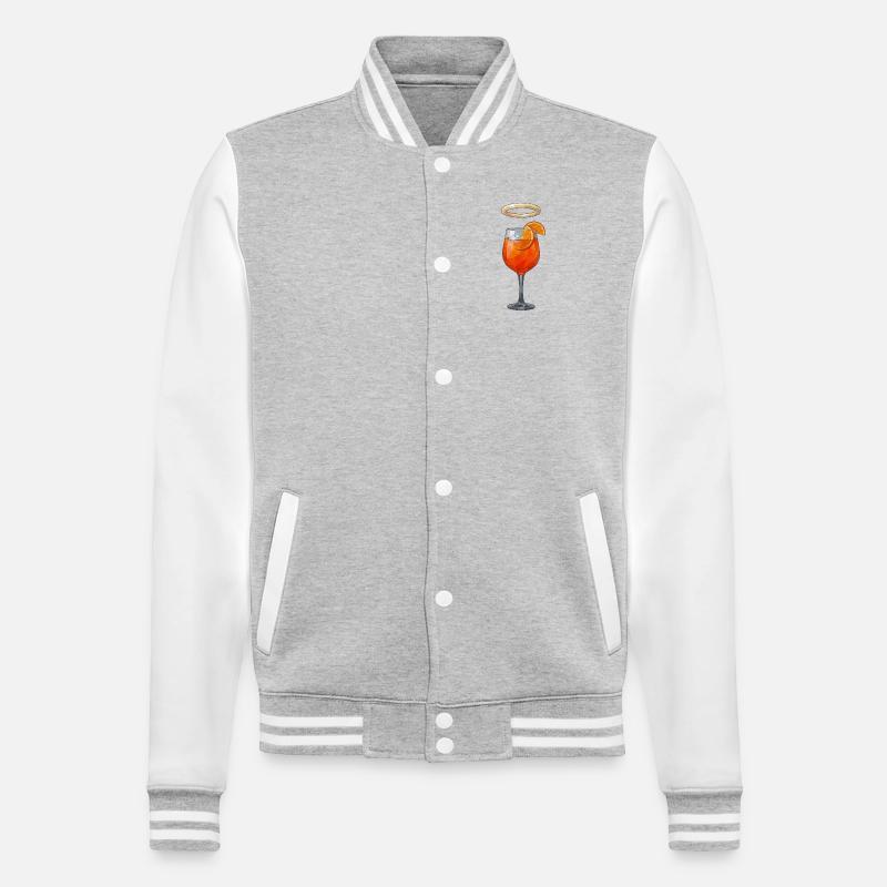 holy aperoly - College Sweat Jacket - heather grey/white