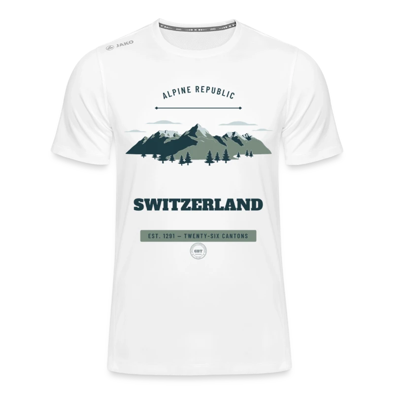 Switzerland-mærke på en jako kids' t-shirt run 2.0
