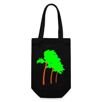 Beaucoup de palmiers Row Island 3 arbres Plage Vacances Mer - Sac à bouteille - noir - Devant