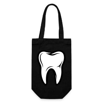 Tooth Symbol - Gift Bag for Bottles - black - Front
