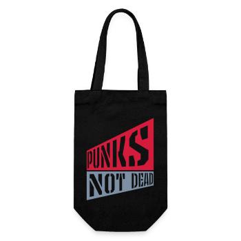 punks not dead Zitat - Geschenkbeutel für Flaschen - Schwarz - Vorne