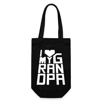 J’aime mon grand-père Meilleur grand-père Grand-père Aime grand-père - Sac à bouteille - noir - Devant