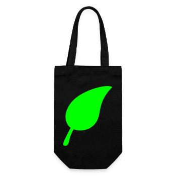 Green Beautiful Leaf Eco Spring Summer Nature - Gift Bag for Bottles - black - Front