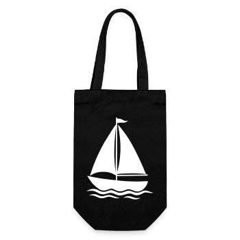 sailing ship - Gift Bag for Bottles - black - Front