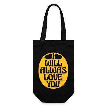 I will always love - Gift Bag for Bottles - black - Front