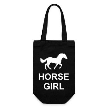 Citation de fille de cheval disant - Sac à bouteille - noir - Devant