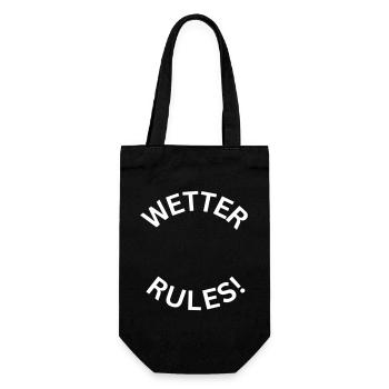 Wetter Rules! - Stadt Wetter Ruhr - Geschenkbeutel für Flaschen - Schwarz - Vorne