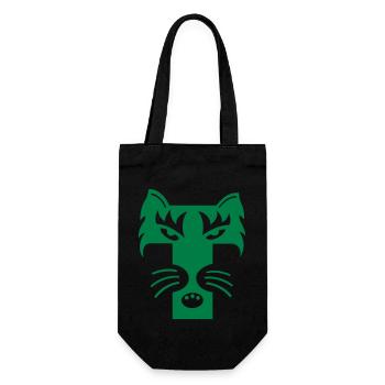 Tiger Lion | Lion Tiger | letter T | Vectorgraphic - Gift Bag for Bottles - black - Front