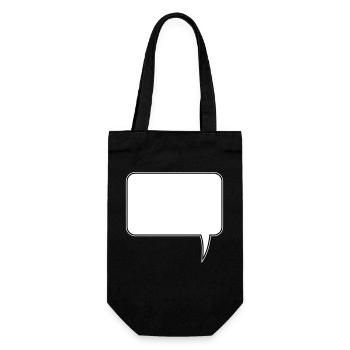 Speech bubble rectangle design - Gift Bag for Bottles - black - Front