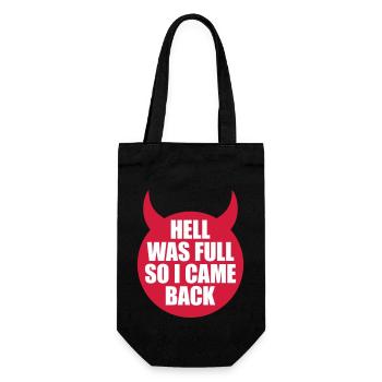 l’enfer était plein Citation - Sac à bouteille - noir - Devant