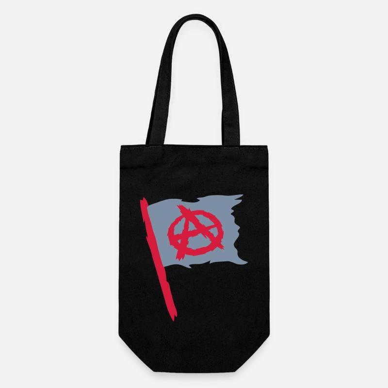 Flag anarchy symbol logo - Gift Bag for Bottles - black