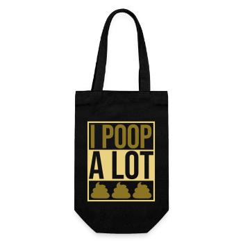 I poop a lot - Gift Bag for Bottles - black - Front
