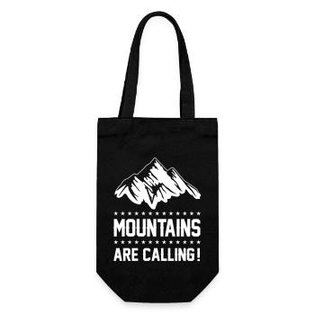 mountains berge are calling - Geschenkbeutel für Flaschen - Schwarz - Vorne
