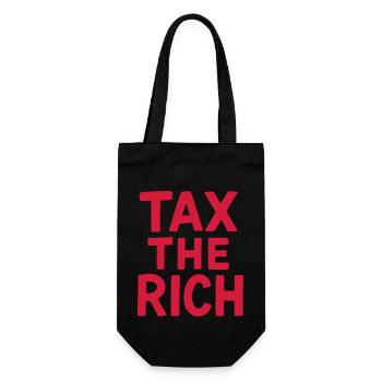 Tax the Rich Rot - Geschenkbeutel für Flaschen - Schwarz - Vorne