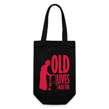 Citation Old Lives Matter - Sac à bouteille - noir - Devant