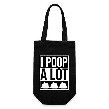 I poop a lot - Gift Bag for Bottles - black - Front