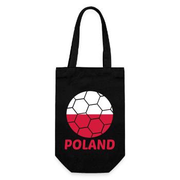 Poland Poland Polish Text Flag Football Cool Fan - Gift Bag for Bottles - black - Front