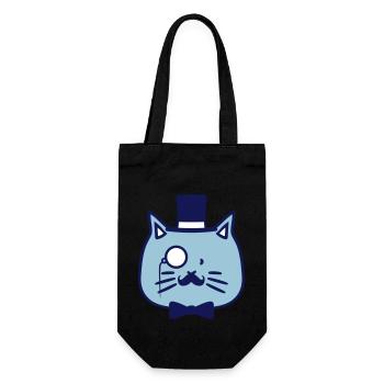 Sir Cat Gentleman Chapeau haut de forme Monocle Rich Gentleman - Sac à bouteille - noir - Devant
