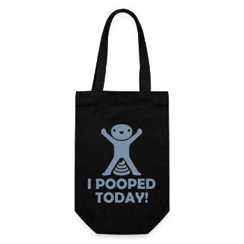 I pooped today Zitat - Geschenkbeutel für Flaschen - Schwarz - Vorne