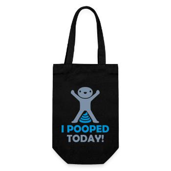 I pooped today Zitat - Geschenkbeutel für Flaschen - Schwarz - Vorne