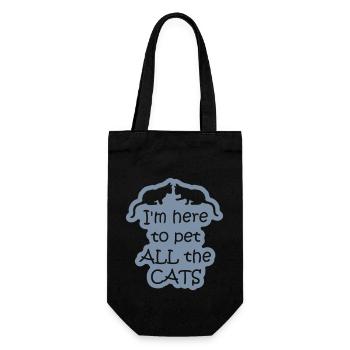 Pet All The Cats - Gift Bag for Bottles - black - Front
