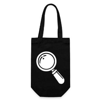 magnifying glass - Gift Bag for Bottles - black - Front