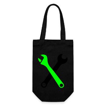 Tool Wrench 1 - Gift Bag for Bottles - black - Front