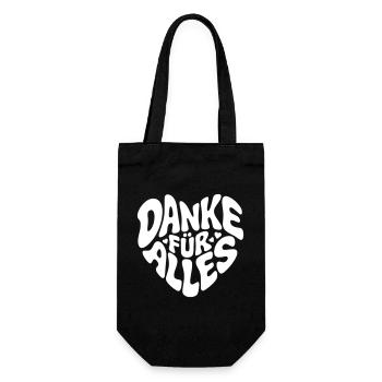 Danke für alles - Geschenkbeutel für Flaschen - Schwarz - Vorne