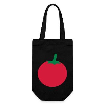 Tomate - Geschenkbeutel für Flaschen - Schwarz - Vorne