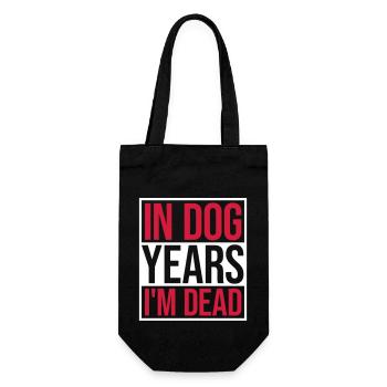 in dog years Dead - Geschenkbeutel für Flaschen - Schwarz - Vorne