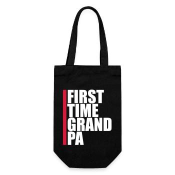 First Time Grandpa Best Grandpa Grandpa Love Grandpa - Gift Bag for Bottles - black - Front
