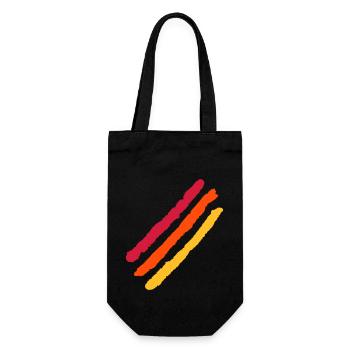 Farben Streifen Design / Vektor Flagge - Geschenkbeutel für Flaschen - Schwarz - Vorne