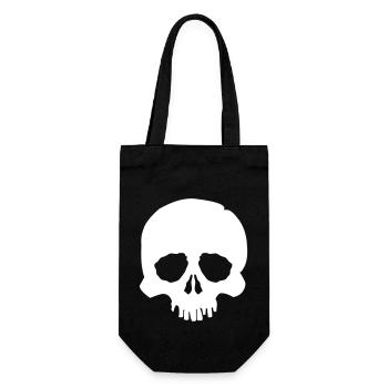 skull - Geschenkbeutel für Flaschen - Schwarz - Vorne