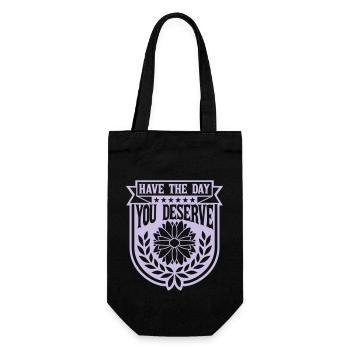 the day you deserve - Gift Bag for Bottles - black - Front