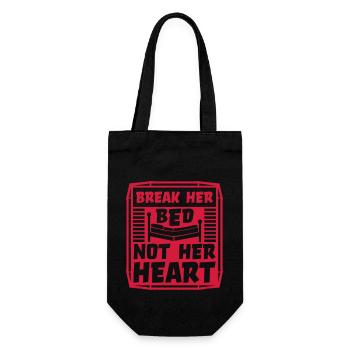 break her bed quote - Gift Bag for Bottles - black - Front