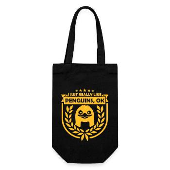 J’aime juste les pingouins - Sac à bouteille - noir - Devant