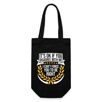 you disagree with me - Gift Bag for Bottles - black - Front