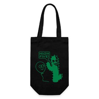Cactus Balloon High Five Greeting Spikes Fun - Gift Bag for Bottles - black - Front