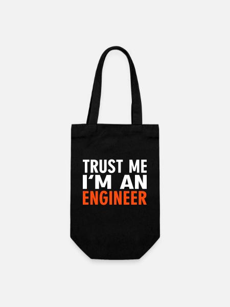 Trust me i'm an Engineer - Geschenkbeutel für Flaschen - Schwarz