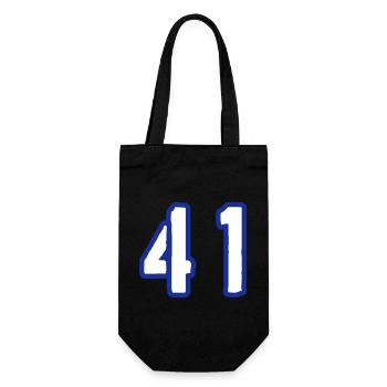 41 Zahl Symbol - Geschenkbeutel für Flaschen - Schwarz - Vorne