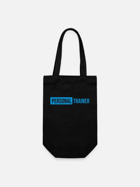 personal trainer blue color - Gift Bag for Bottles - black