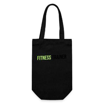 fitness trainer green black - Geschenkbeutel für Flaschen - Schwarz - Vorne