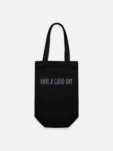 have a good day - Gift Bag for Bottles - black