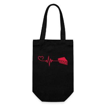 apple pie pulse heartbeat love - Gift Bag for Bottles - black - Front