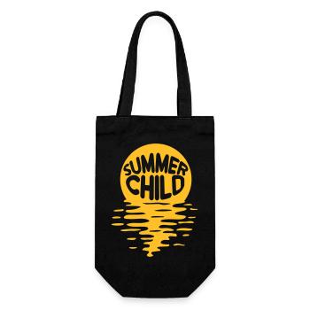 Beach sea summer - Gift Bag for Bottles - black - Front
