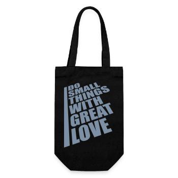 Zitat do small things - Geschenkbeutel für Flaschen - Schwarz - Vorne