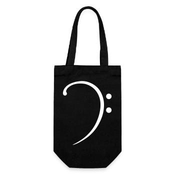 Bass Music, clef, note, mélodie, note de musique - Sac à bouteille - noir - Devant