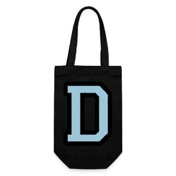 D letter - Gift Bag for Bottles - black - Front