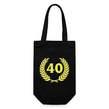 Couronne de laurier et le numéro (40) - Sac à bouteille - noir - Devant
